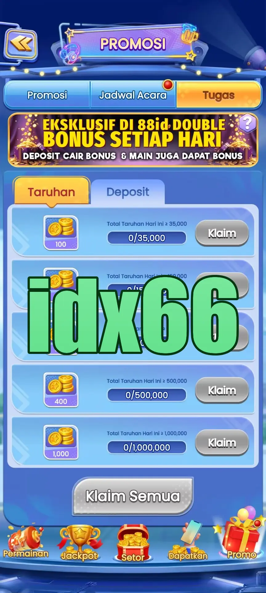 idx66 Masuk